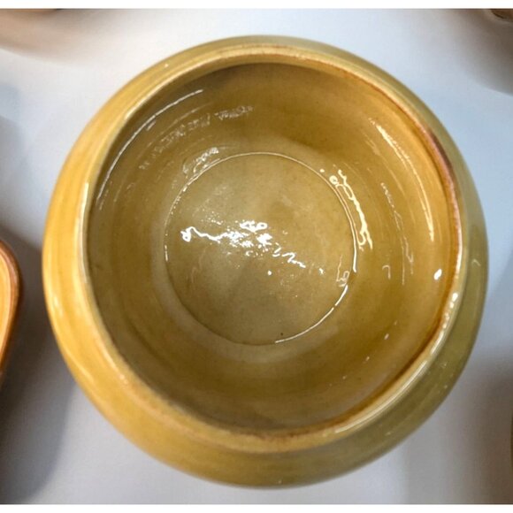 Vintage California Pottery USA 252 6 Piece Server  Pear Shaped  1950's - Picture 8 of 11